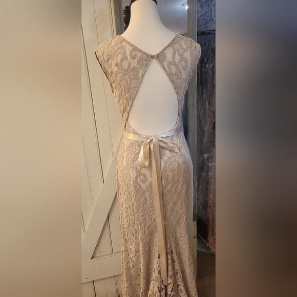 Elegant Lace Evening Gown - Picture 5 of 8